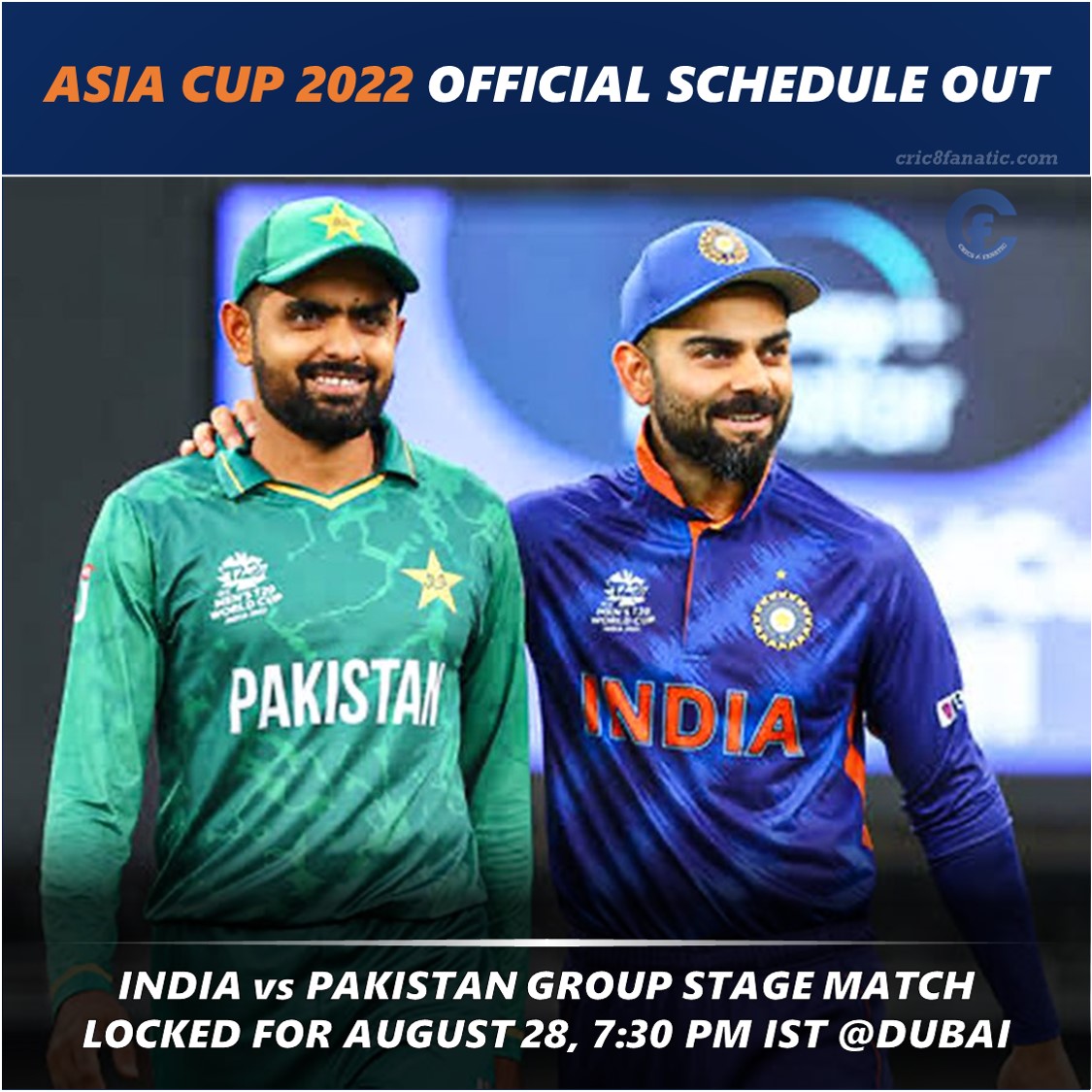 Asia Cup 2022 Schedule Download India vs Pak on August 28