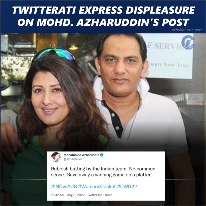india vs australia cwg 2022 mohammed azharuddin twitter reactions cric8fanatic