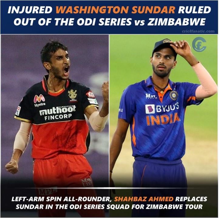 washington sundar injury shahbaz ahmed cric8fanatic