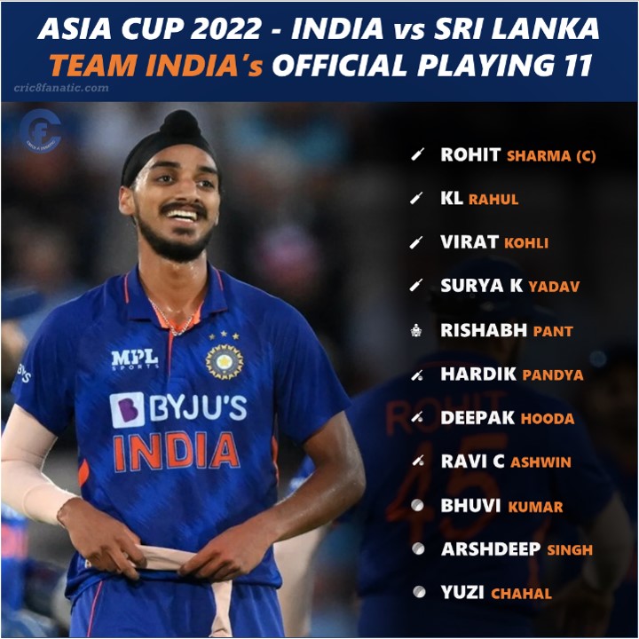 india vs sri lanka asia cup 2022 playing 11 cric8fanatic