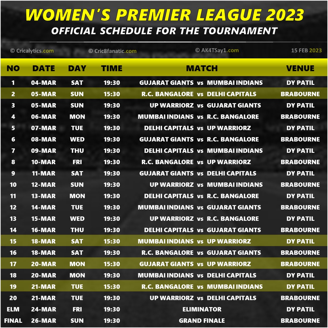wpl 2023 official schedule download pdf