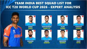 Team India Best Squad List for ICC T20 World Cup 2026 - Expert Analysis