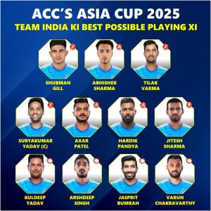 Asia Cup 2025 ke liye Team India ki Best Possible Playing 11 - Hindi Analysis